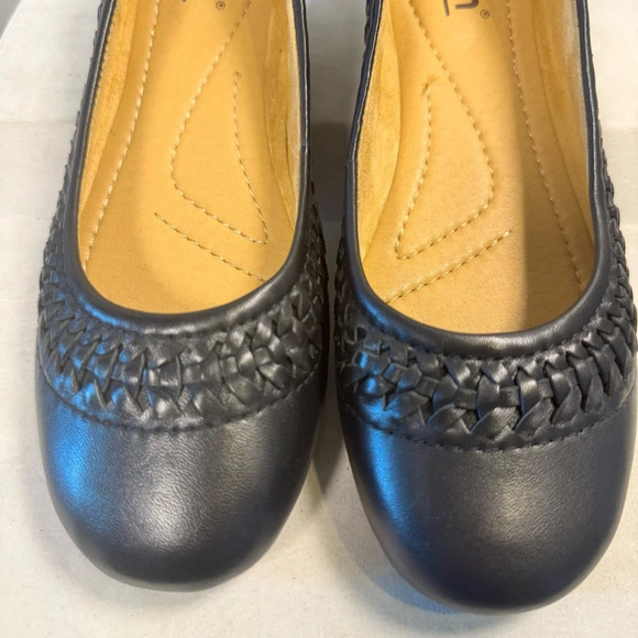 Earth Black Woven Flats Sophisticated Comfort - Picture 6 of 14